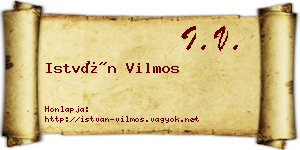 István Vilmos névjegykártya