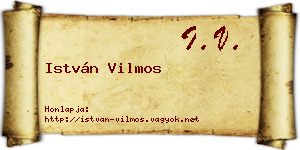 István Vilmos névjegykártya